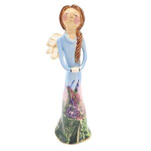 Blue‎ Sky Clay Works Heather Goldminc Garden Angel Hand Painted Ceramic 2002